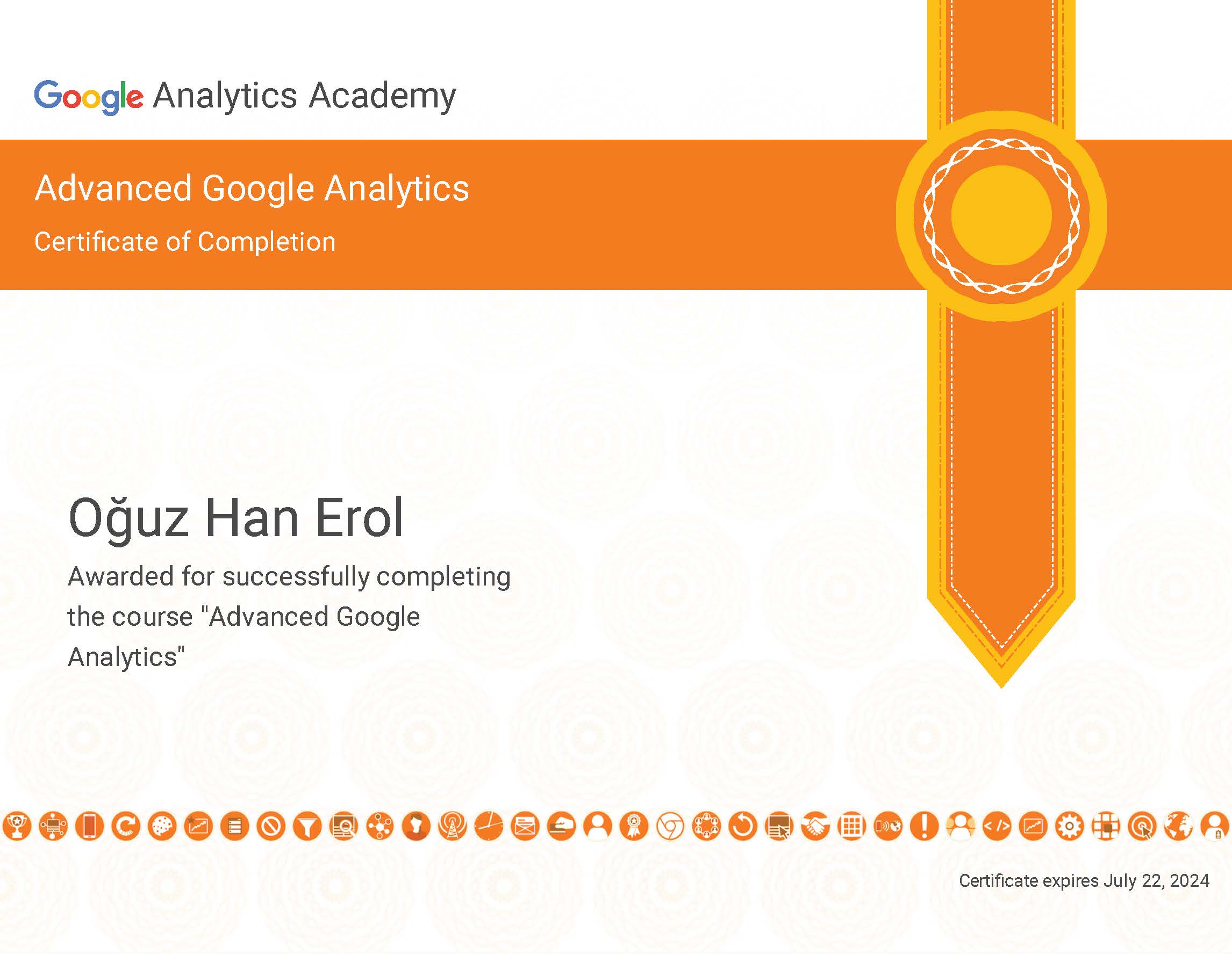 Google Analytics İleri Seviye Sertifikası — Oğuz Erol