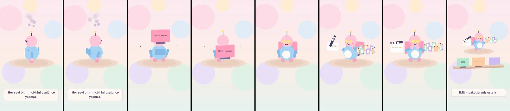 Skill nedir?: videosundan eşit aralıklı sekiz kare