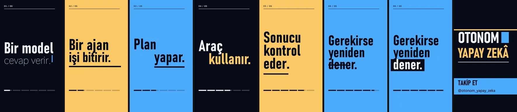 A kinetic typography poster: eight frames from the video
